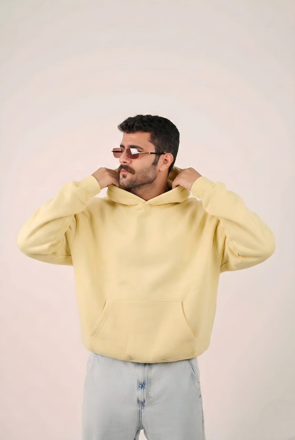 MULU Classic Oversized Hoodie - Eggshell Yellow