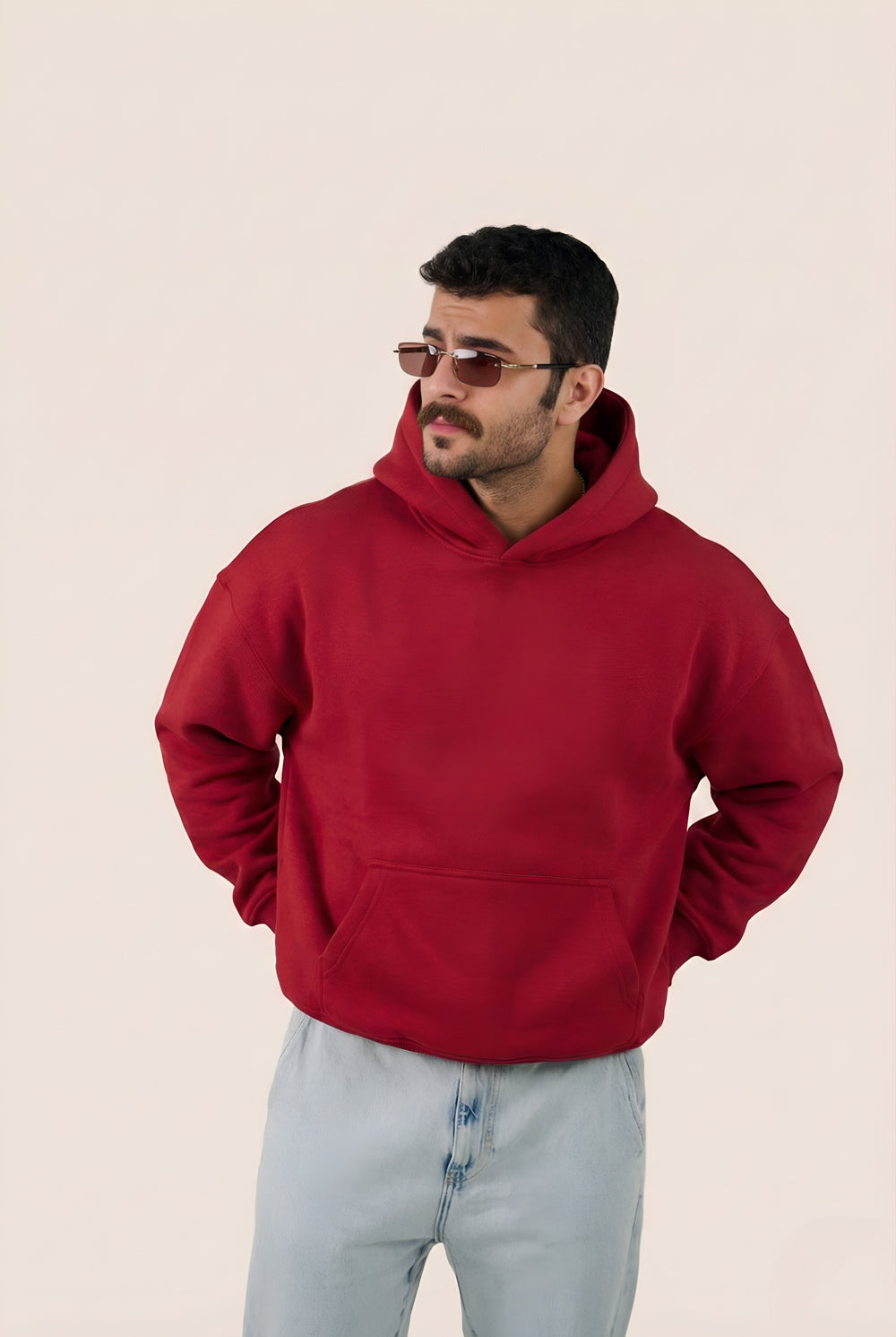 MULU Classic Oversized Hoodie - Red
