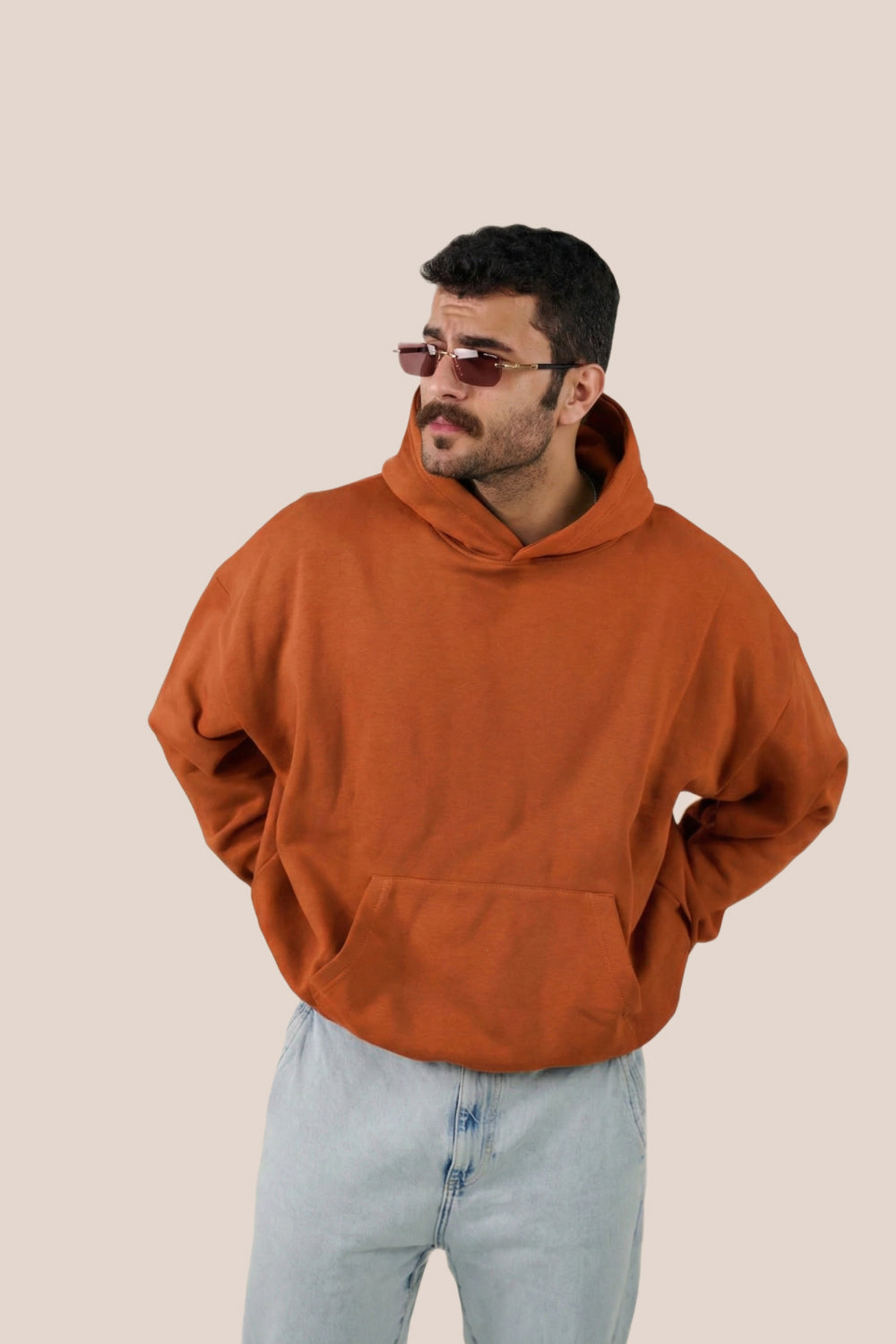 MULU Classic Oversized Hoodie - Rust Orange