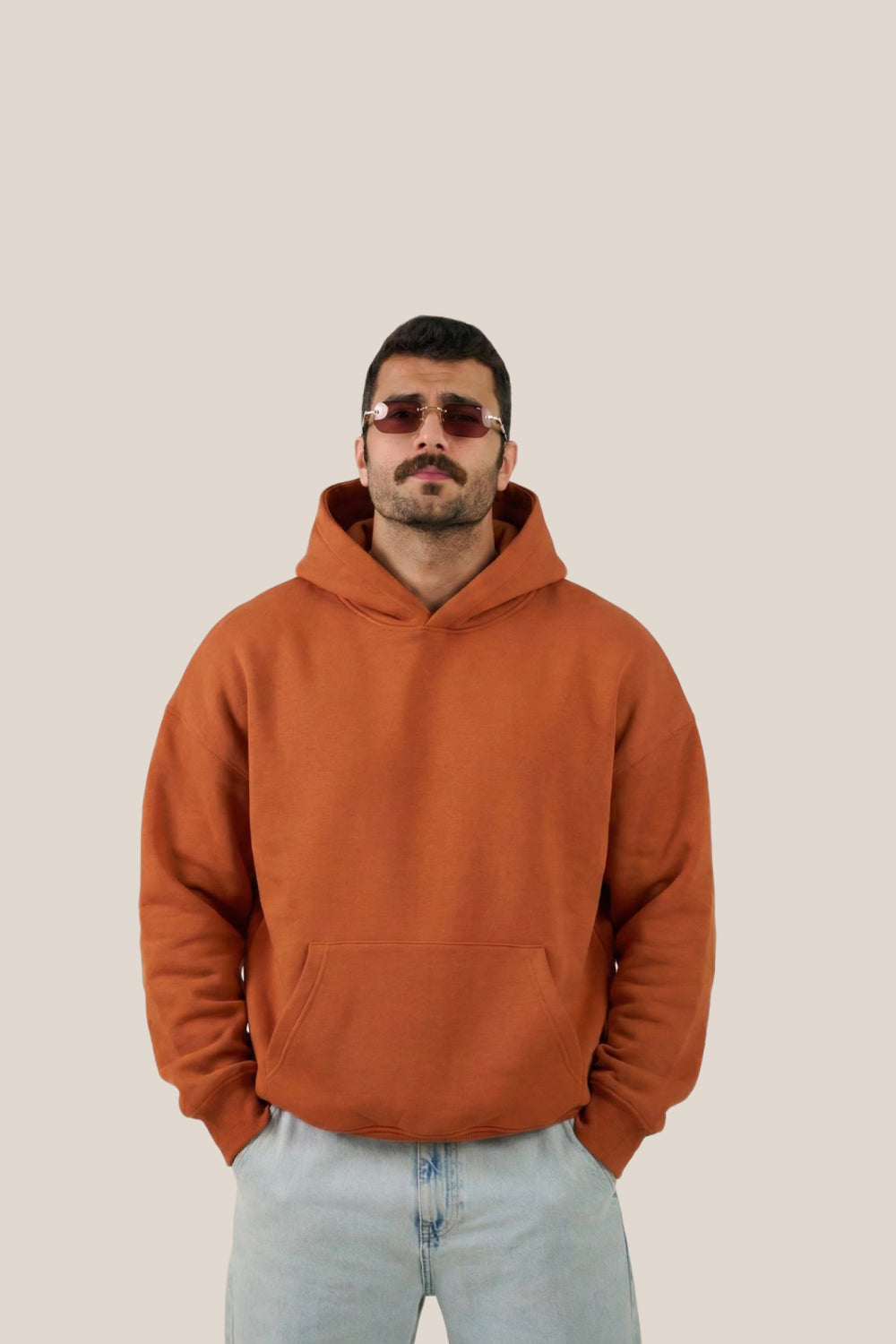 MULU Classic Oversized Hoodie - Rust Orange
