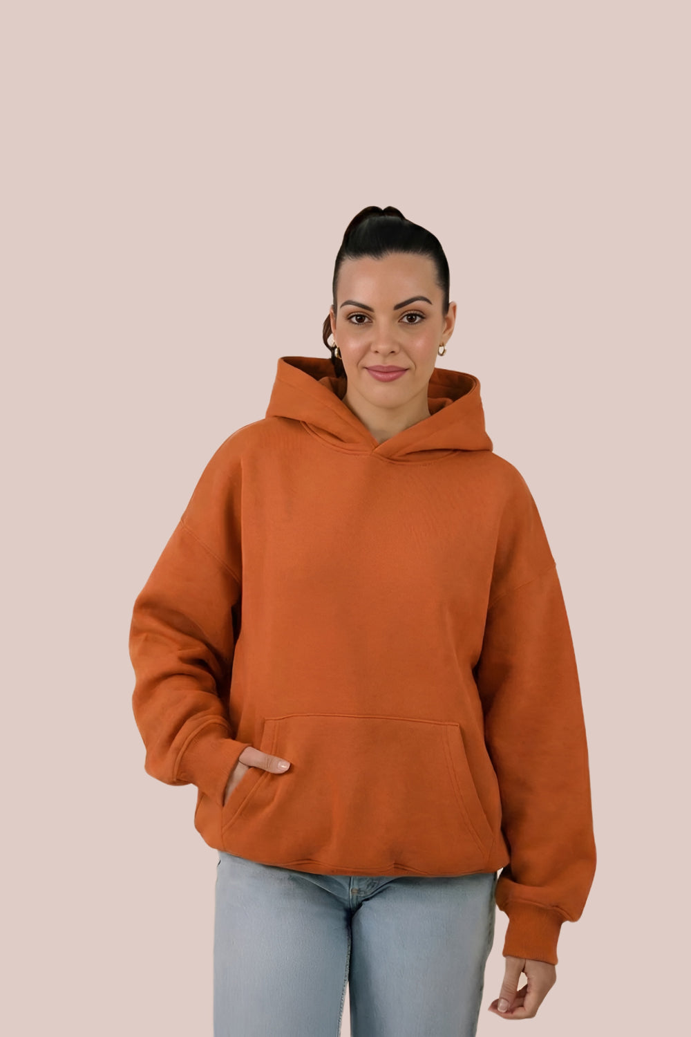 MULU Classic Oversized Hoodie - Rust Orange