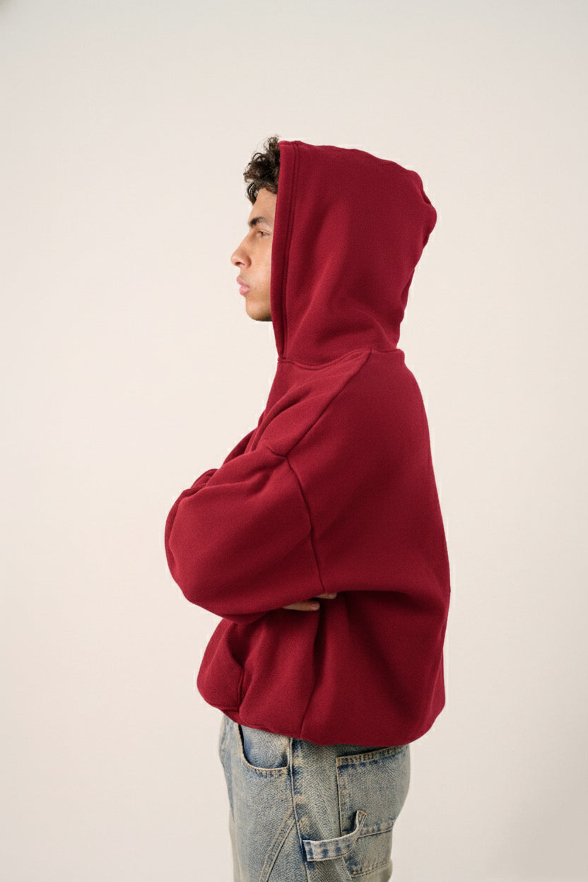 MULU Kids Classic Oversized Hoodie - Red