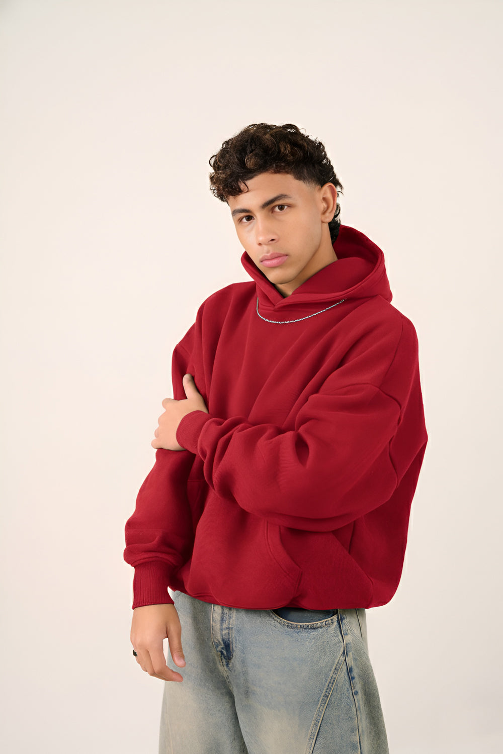 MULU Kids Classic Oversized Hoodie - Red