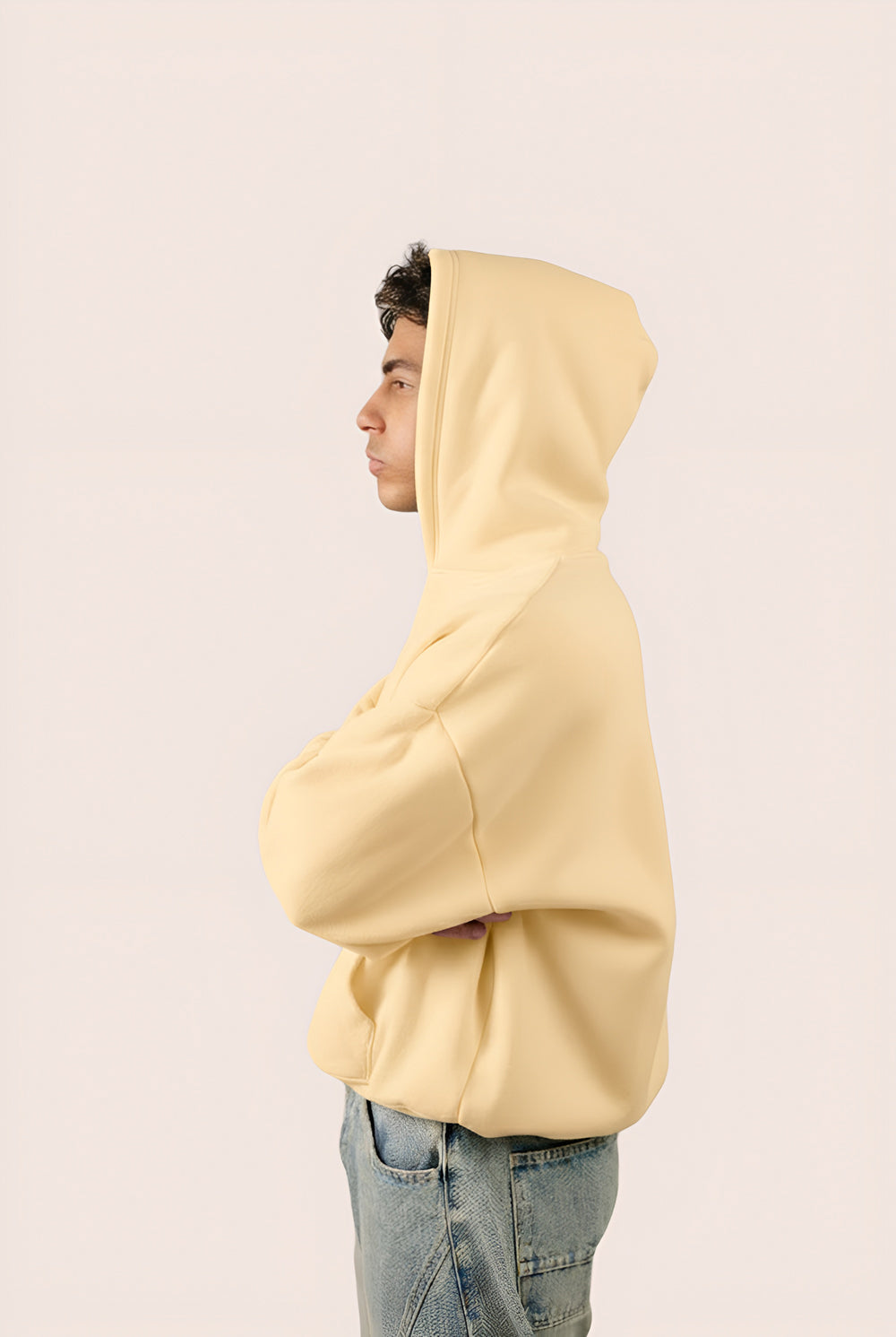 MULU Kids Classic Oversized Hoodie - Eggshell Yellow