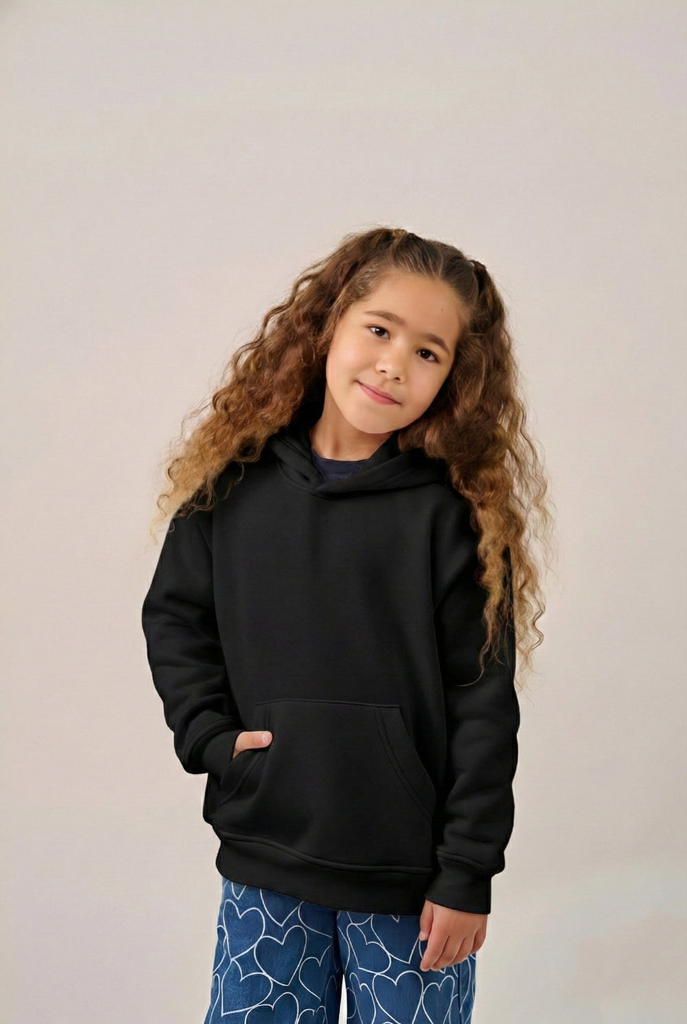 MULU Kids Classic Oversized Hoodie - Black