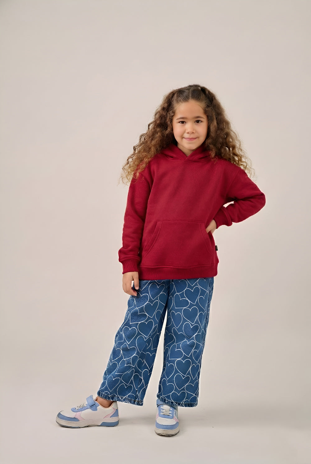 MULU Kids Classic Oversized Hoodie - Red