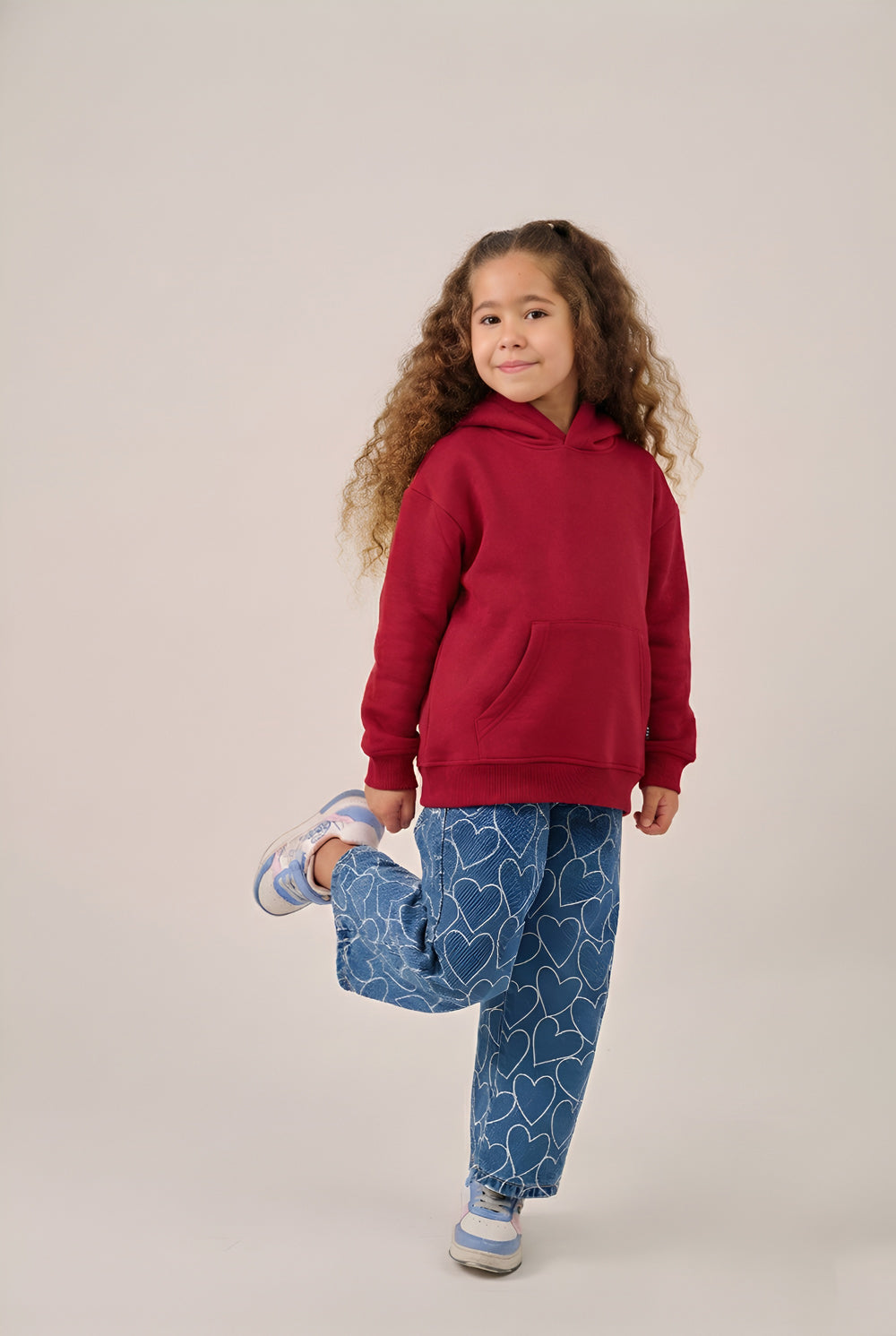 MULU Kids Classic Oversized Hoodie - Red