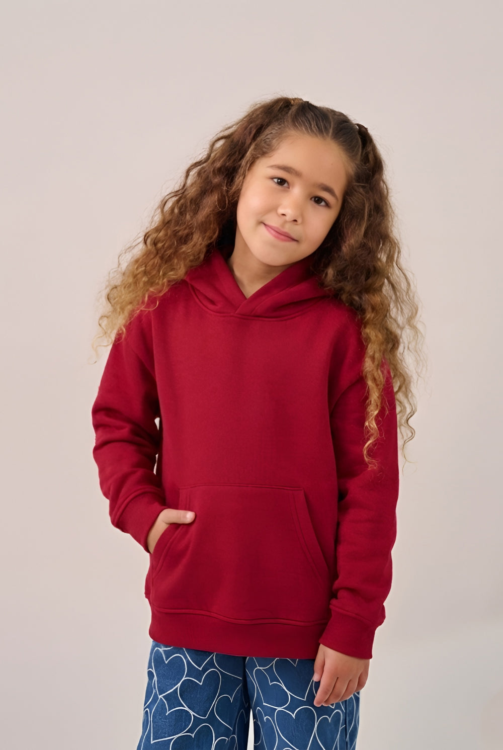MULU Kids Classic Oversized Hoodie - Red