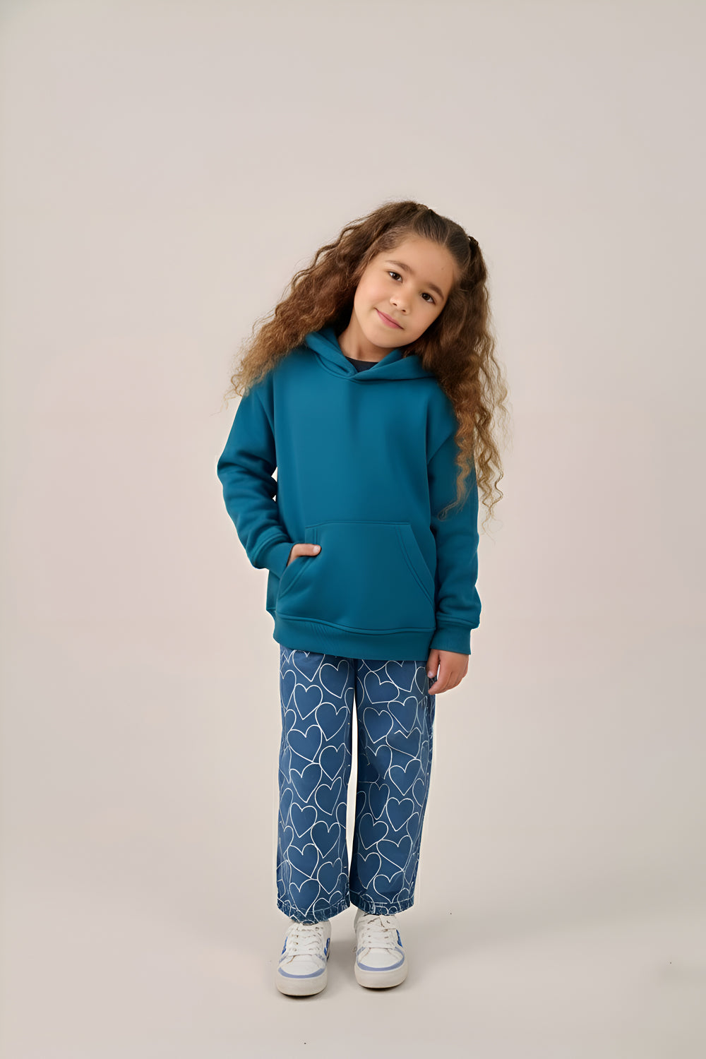 MULU Kids Classic Oversized Hoodie - Teal Blue