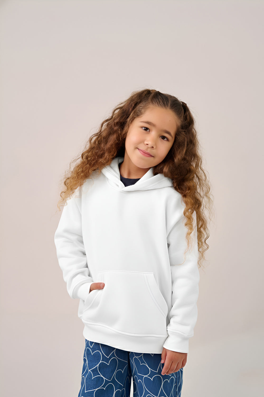 MULU Kids Classic Oversized Hoodie - White