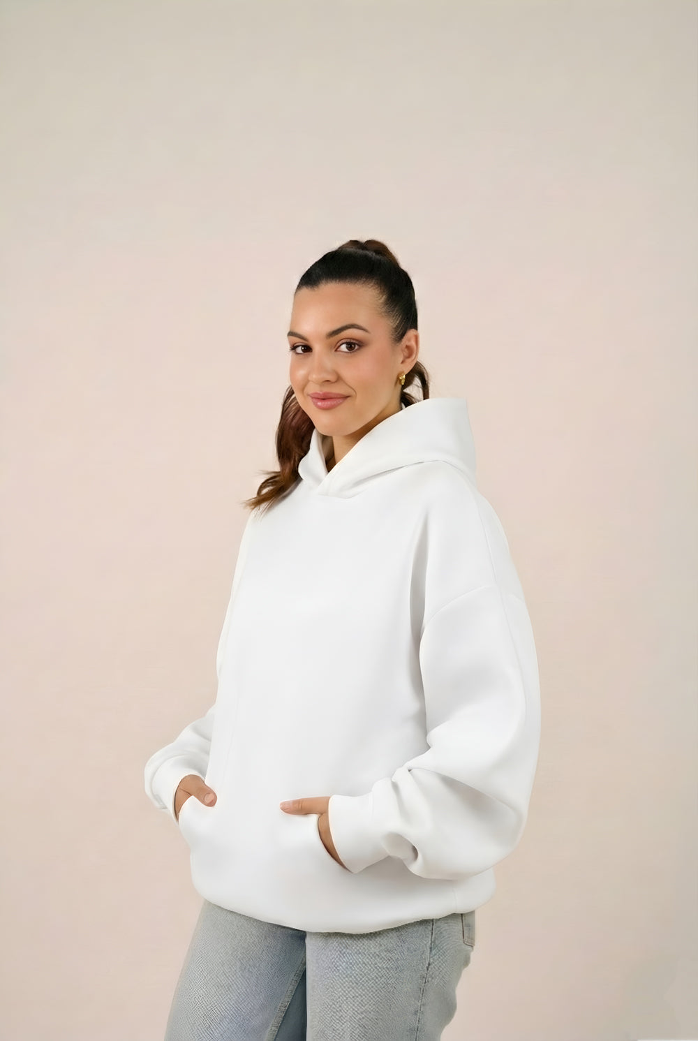 MULU Classic Oversized Hoodie - White