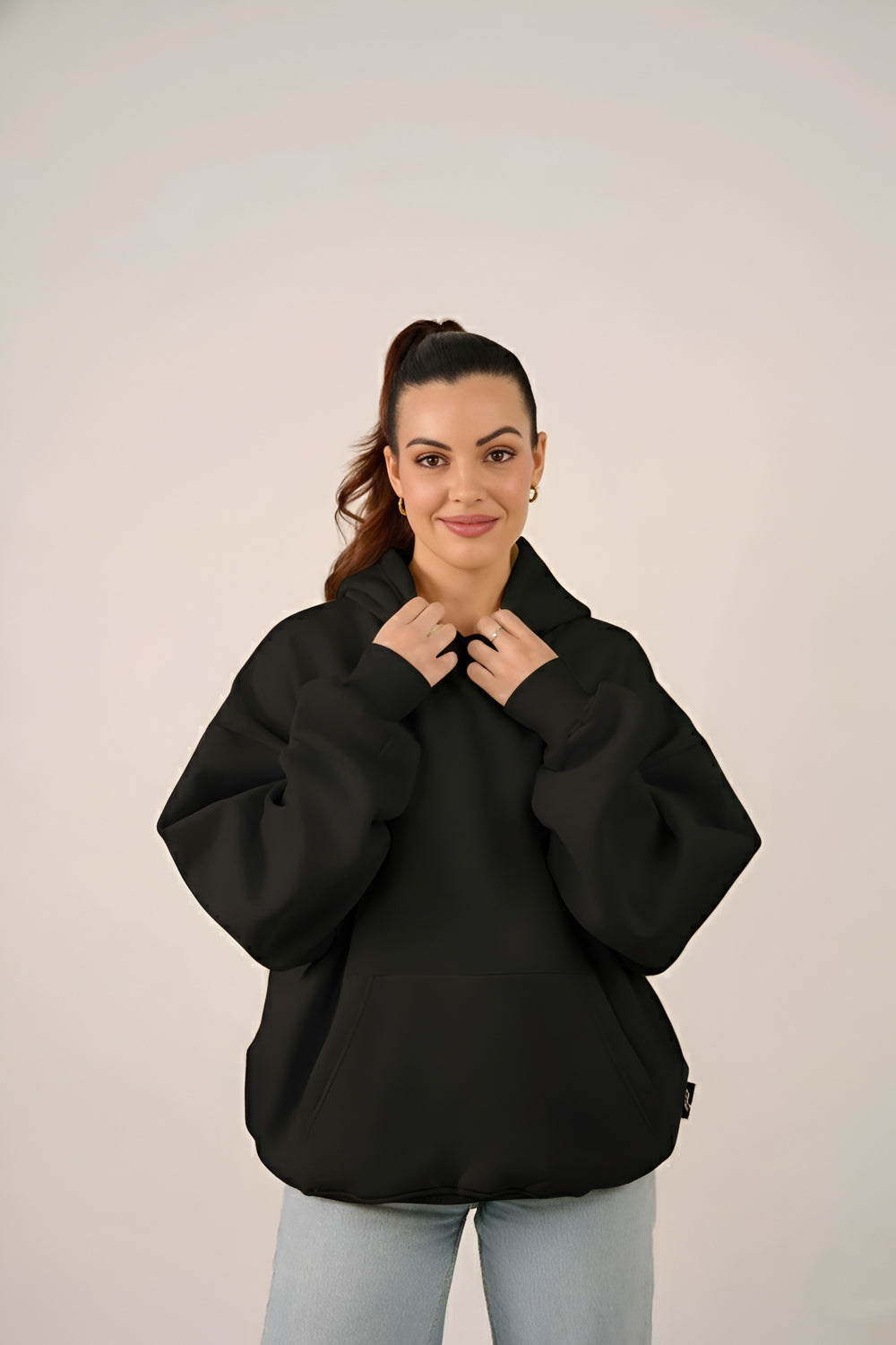 MULU Classic Oversized Hoodie - Black