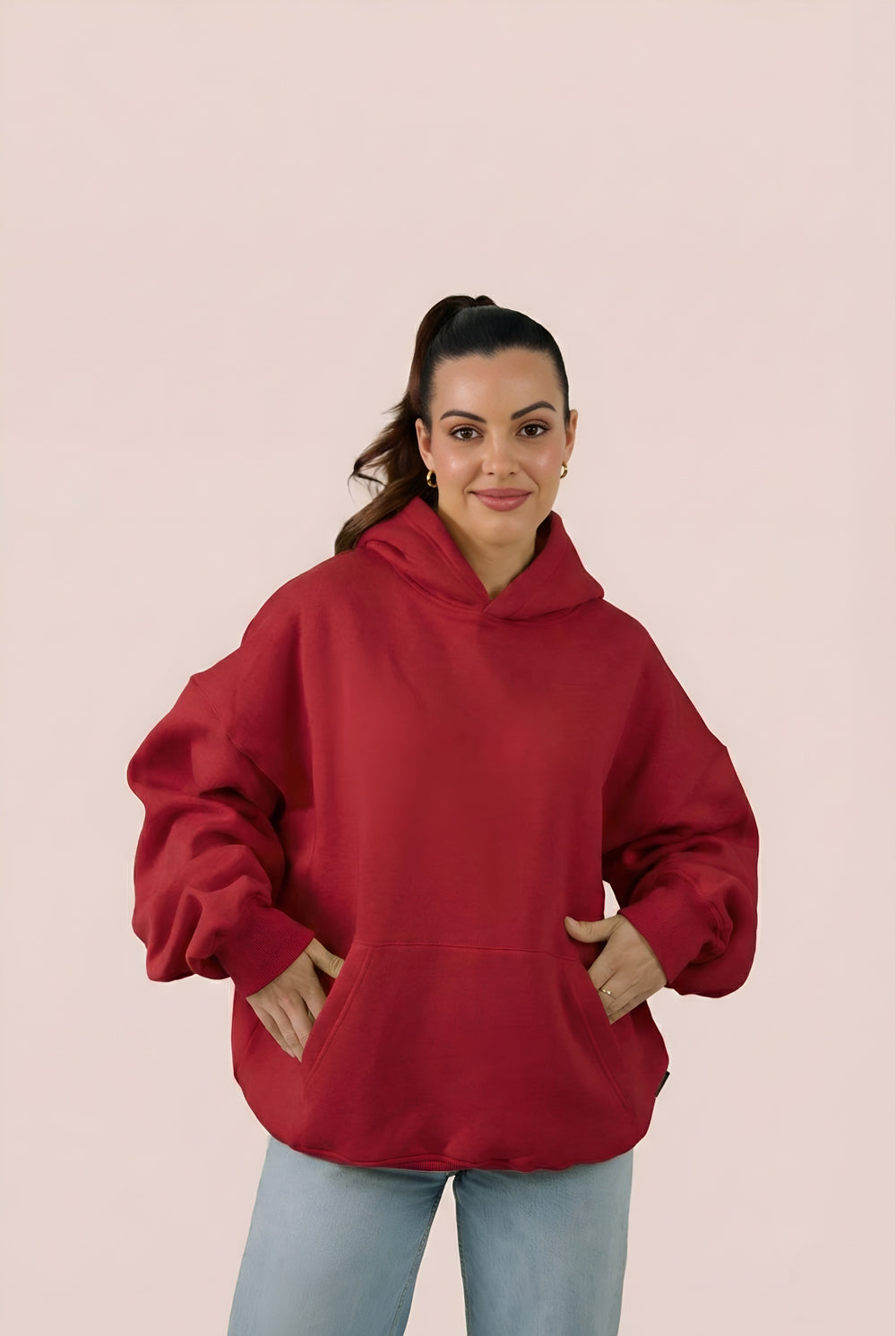 MULU Classic Oversized Hoodie - Red