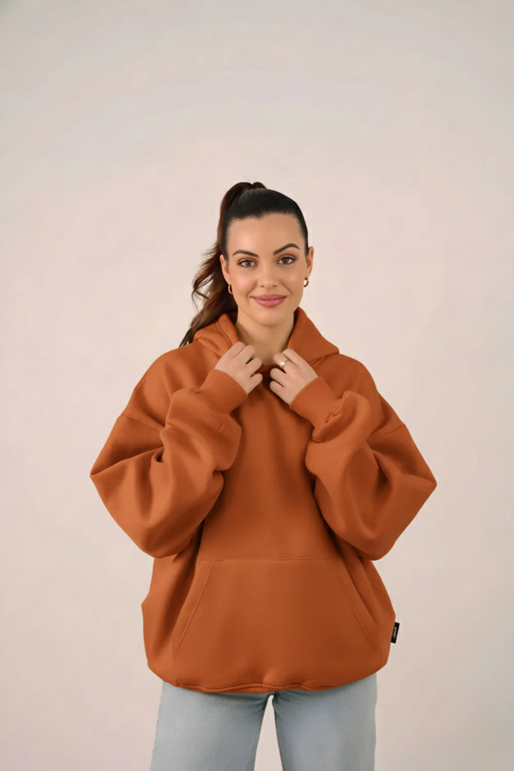 MULU Classic Oversized Hoodie - Rust Orange