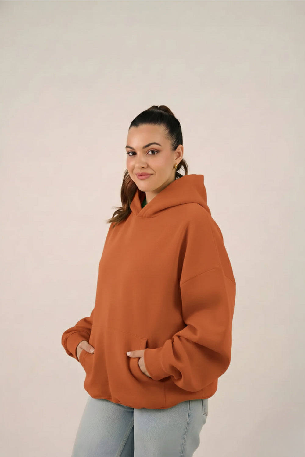 MULU Classic Oversized Hoodie - Rust Orange