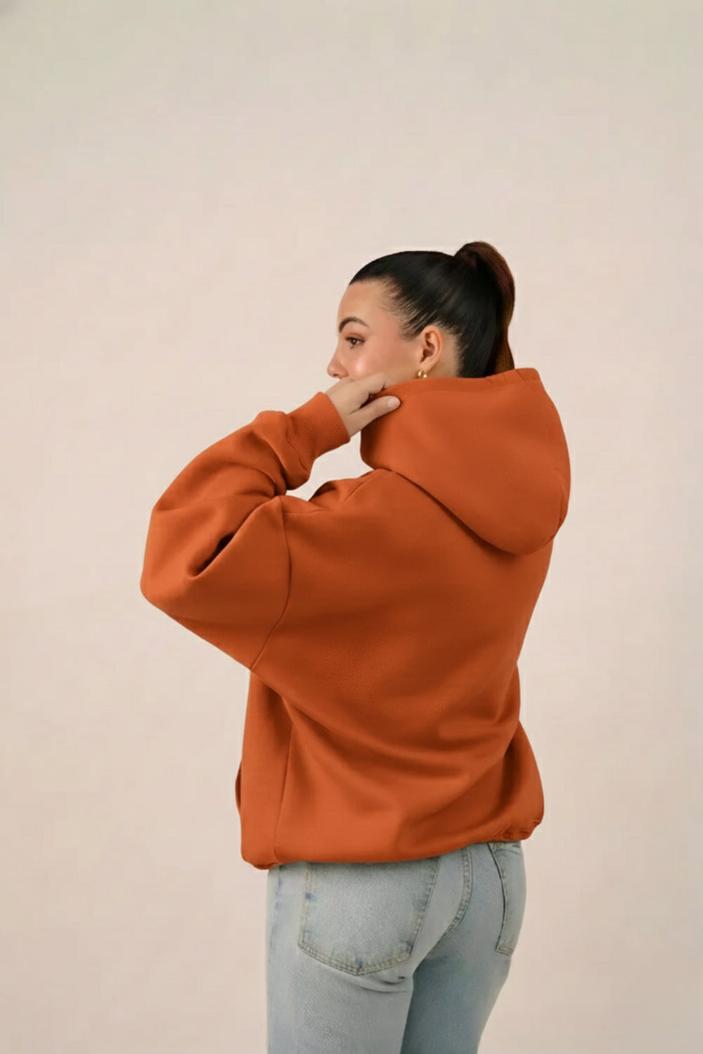 MULU Classic Oversized Hoodie - Rust Orange