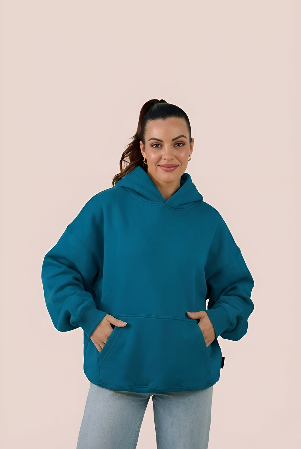 MULU Classic Oversized Hoodie - Teal Blue