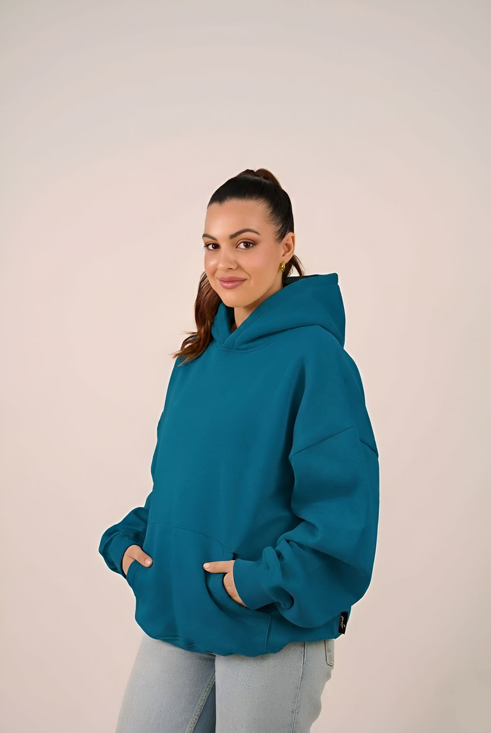 MULU Classic Oversized Hoodie - Teal Blue