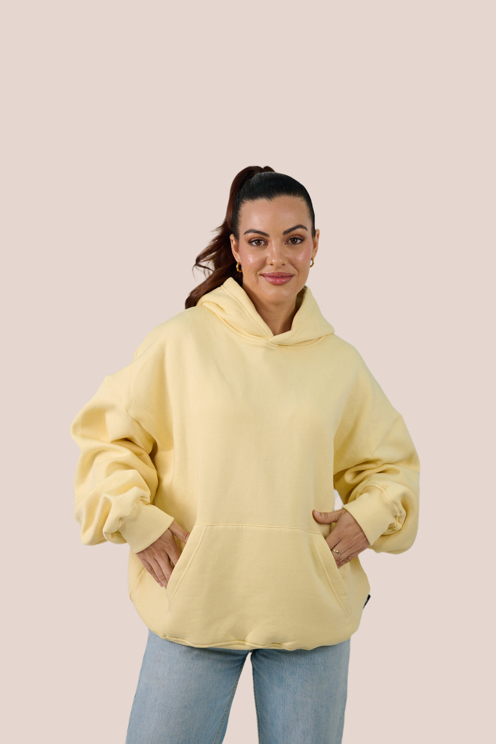 MULU Classic Oversized Hoodie - Eggshell Yellow
