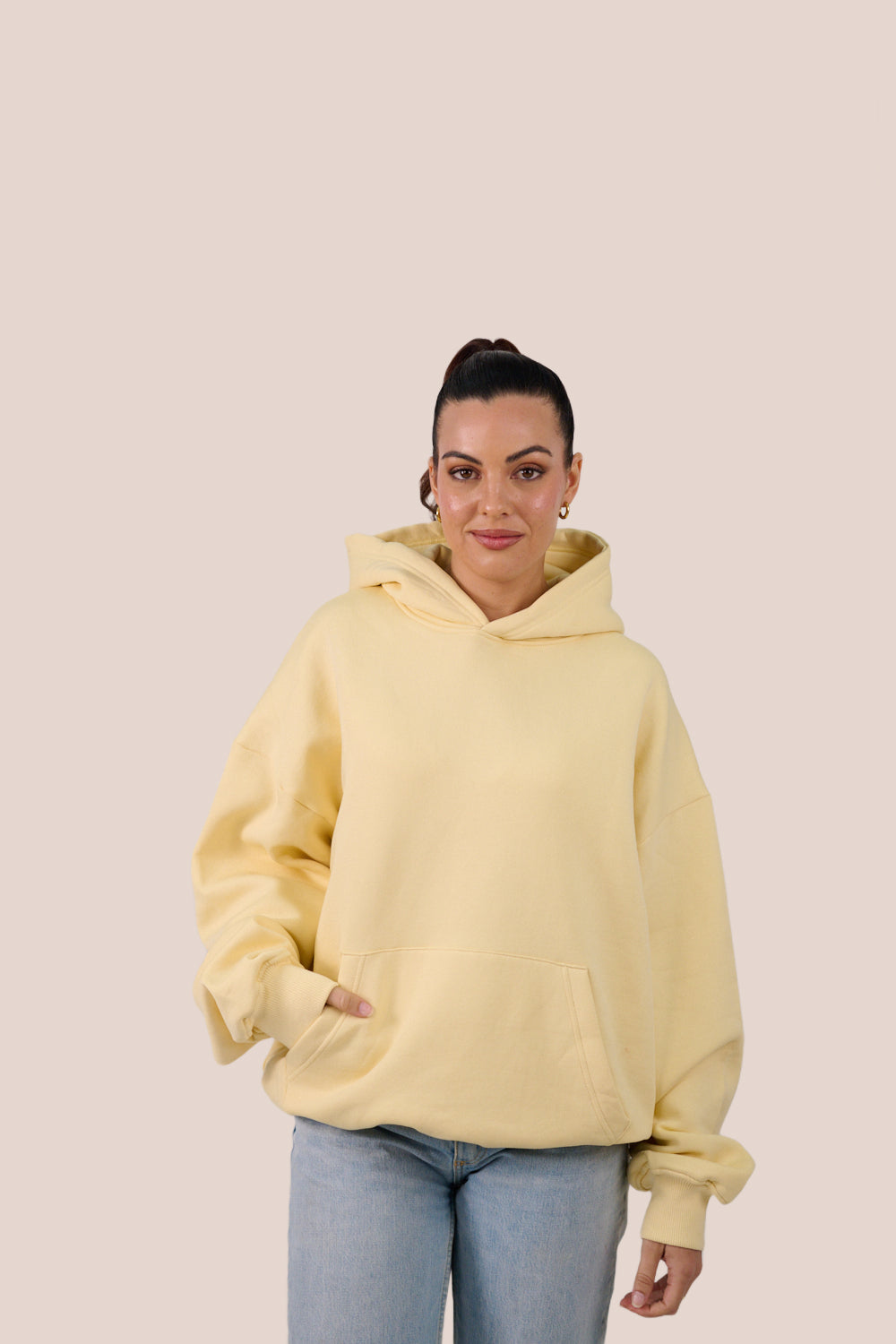 MULU Classic Oversized Hoodie - Eggshell Yellow