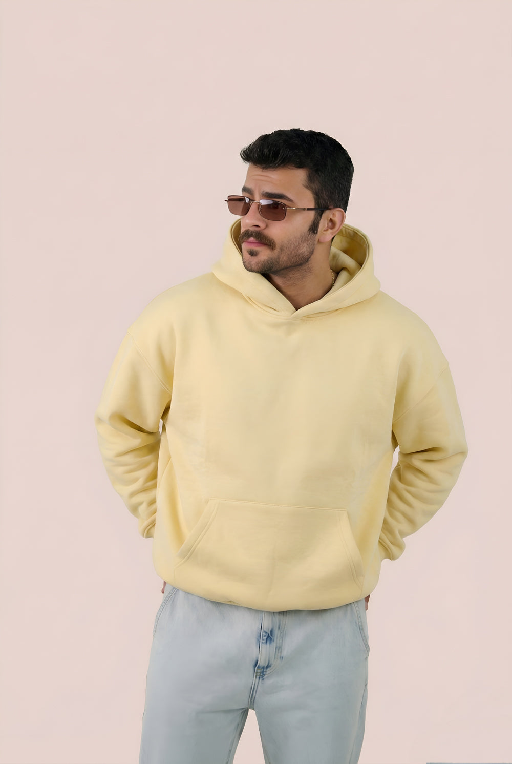 MULU Classic Oversized Hoodie - Eggshell Yellow